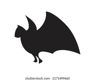 Simple Flying Bat with Silhouette Style
