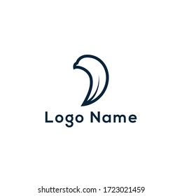Simple flying bird line logo  ,simple and cool bird logo
