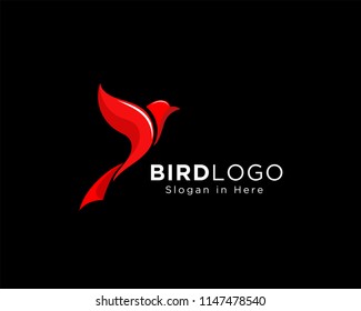 simple Flying bird logo