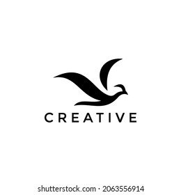 Simple Flying Bird Logo Design