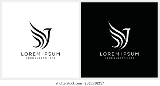 Simple Flying Bird Logo Design