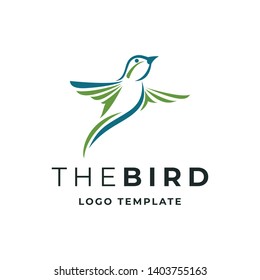 Simple Flying Bird logo template