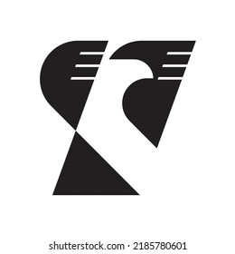 simple flying eagle bird logo vector