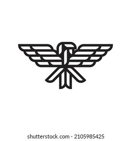 simple flying eagle logo vector