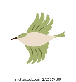 Pájaro de ojo blanco simple Pájaro salvaje de primavera