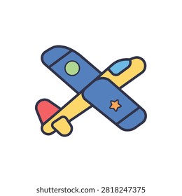 A simple foam glider plane icon for aviation and hobby projects.