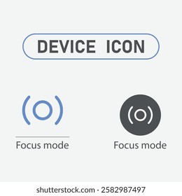 Simple focus mode electronic device icon.