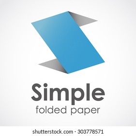 Simple fold paper letter s origami abstract vector logo design template creative art company icon innovative business identity symbol concept