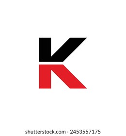 simple folded letter K vector logo symbol