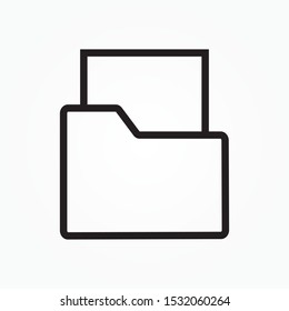 Simple folder flat icon design vector