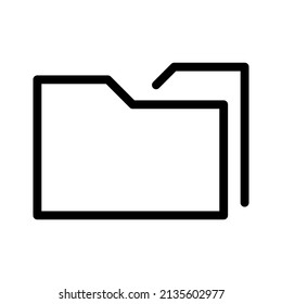 Simple Folder icon design, vector illustration with line style, best used for banner or web application