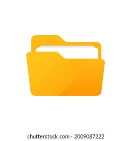 simple folder icon on white background