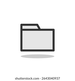 Simple Folder icon with shadow