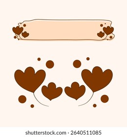 simple folder label with brown leaves vector for schedule, planner