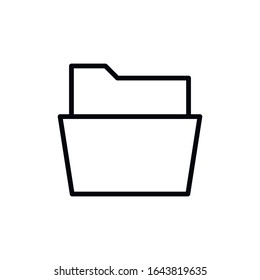 Simple folder line icon. Stroke pictogram. Vector illustration isolated on a white background. Premium quality symbol. Vector sign for mobile app and web sites.