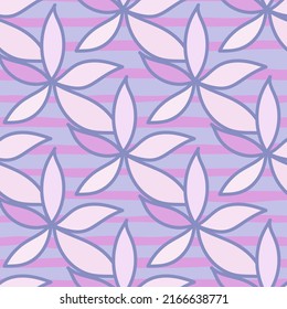 Simple foliage seamless pattern. Doodle leaves wallpaper. Botanical elements background. Leaf ornament. Design for fabric, textile print, surface, wrapping, card. Vector illustration