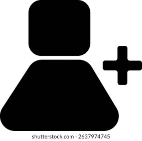 A Simple Follow Symbol with Plus Icon