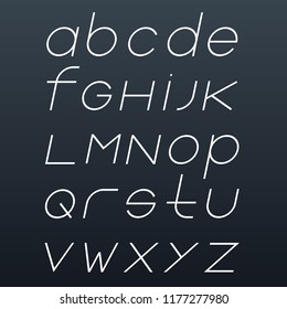 Simple font in minimal flat style. Vector illustration.