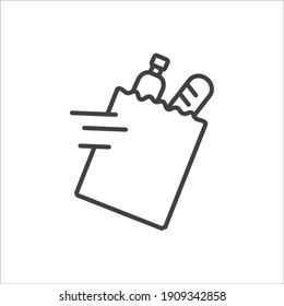 Simple Food Delivery Related Vector Line Icons.