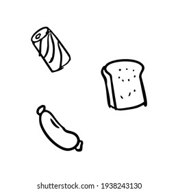 simple food hand drawing design
