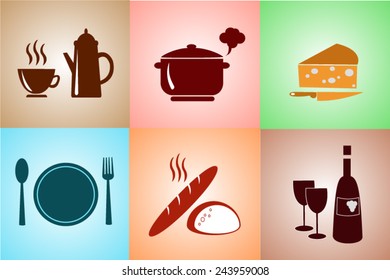 Simple food icon set