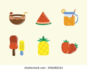 Simple food icon and symbol art