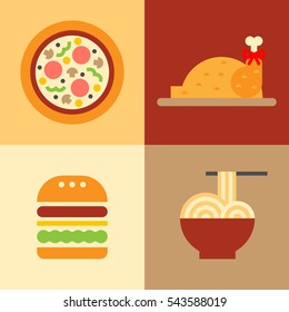 Simple food illustrations collection.