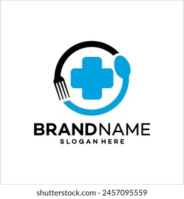 simple food logo design vector