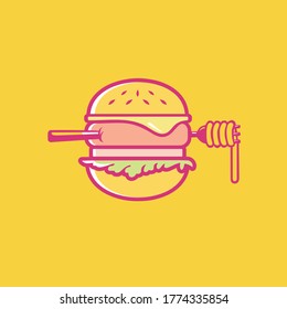 Simple Food Logo Template Vector