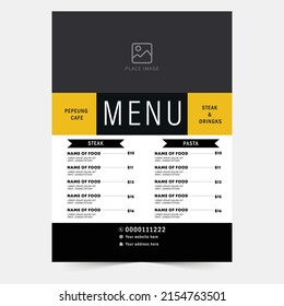 Simple Food Menu Or Flyer Design 