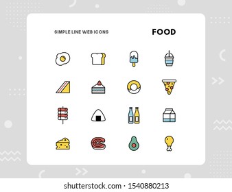Simple food related vector thin line icon included.