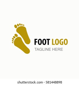 Simple foot abstract logo template elements