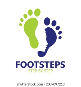 Simple Foot Care logo designs vector, Walking foot logo symbol