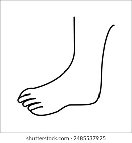 Simple foot vector icon design