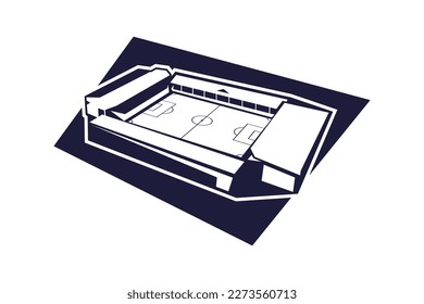 Simple football stadium icon, Sport icon, flat, football stadium vector icon. vector illustration.