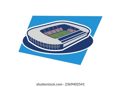 Simple football stadium icon, Sport icon, flat, football stadium vector icon. vector illustration.