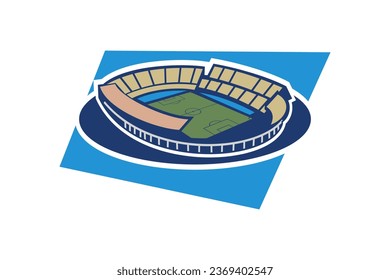 Simple football stadium icon, Sport icon, flat, football stadium vector icon. vector illustration.