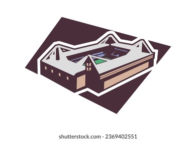 Simple football stadium icon, Sport icon, flat, football stadium vector icon. vector illustration.