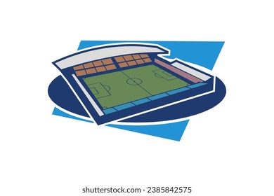 Simple football stadium icon, Sport icon, flat, football stadium vector icon. vector illustration.