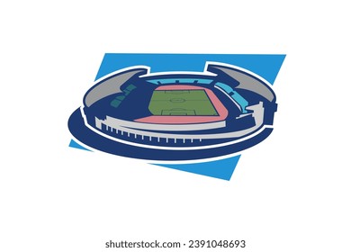 Simple football stadium icon, Sport icon, flat, football stadium vector icon. vector illustration.