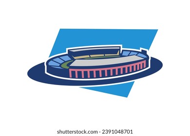 Simple football stadium icon, Sport icon, flat, football stadium vector icon. vector illustration.