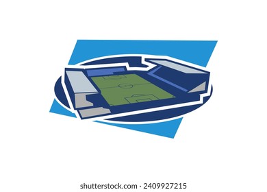 Simple football stadium icon, Sport icon, flat, football stadium vector icon. vector illustration.
