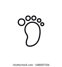 Einfaches Symbol für die Fußschrittzeile. Piktogramm anheben. Vektorillustration einzeln auf weißem Hintergrund. Qualitätszeichen von Premium. Vektorillustration-Zeichen für mobile App und Webseiten.