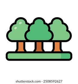 Simple Forest colorful icon. The icon can be used for websites, print templates, presentation templates, illustrations, etc
