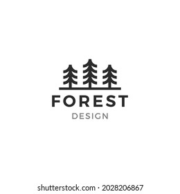 Simple Forest Outdoor Logo Template.