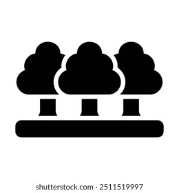 Simple Forest solid icon. The icon can be used for websites, print templates, presentation templates, illustrations, etc