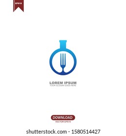Simple fork icon concepr for restaurant logo vector design