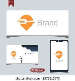 Simple fork icon concept for restaurant logo vector design
