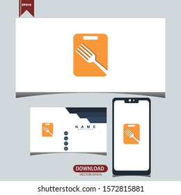 Simple fork icon concept for restaurant logo vector design