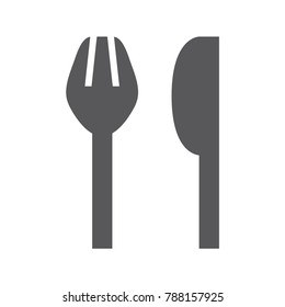 Simple fork and knife icon